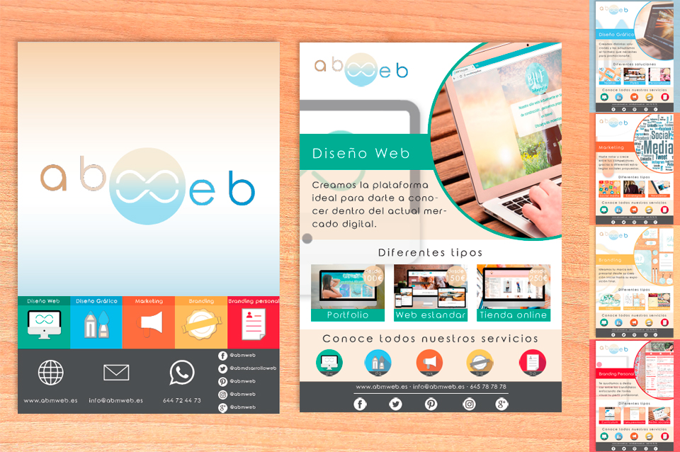 Diseño Gráfico – Folletos corporativos ABM
