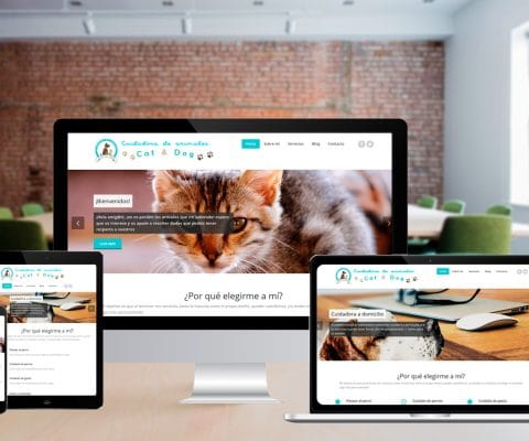 Diseño Web - Página Profesional Cuidadora de Mascotas Cat&Dog