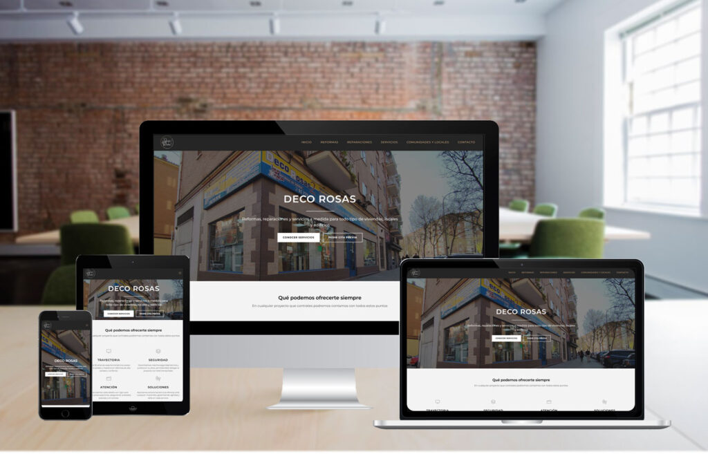 Diseño Web One Page negocio reformas y reparaciones