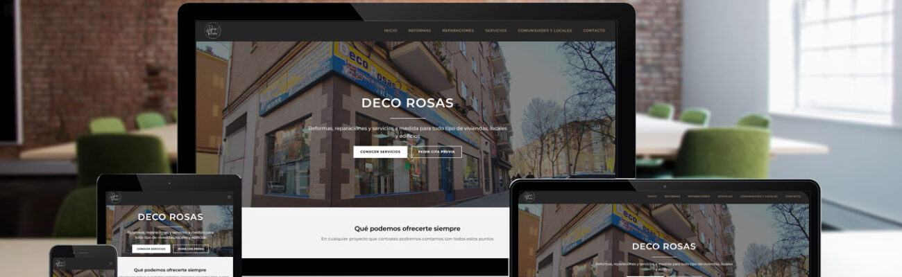 Diseño Web One Page para negocio de reformas y reparaciones en Madrid