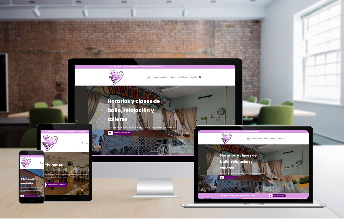 Diseño Web Página Profesional para Asociación de Vecinos en Madrid