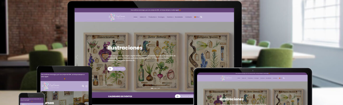 Diseño Web Página Profesional para Ilustradora y artesana en Alicante