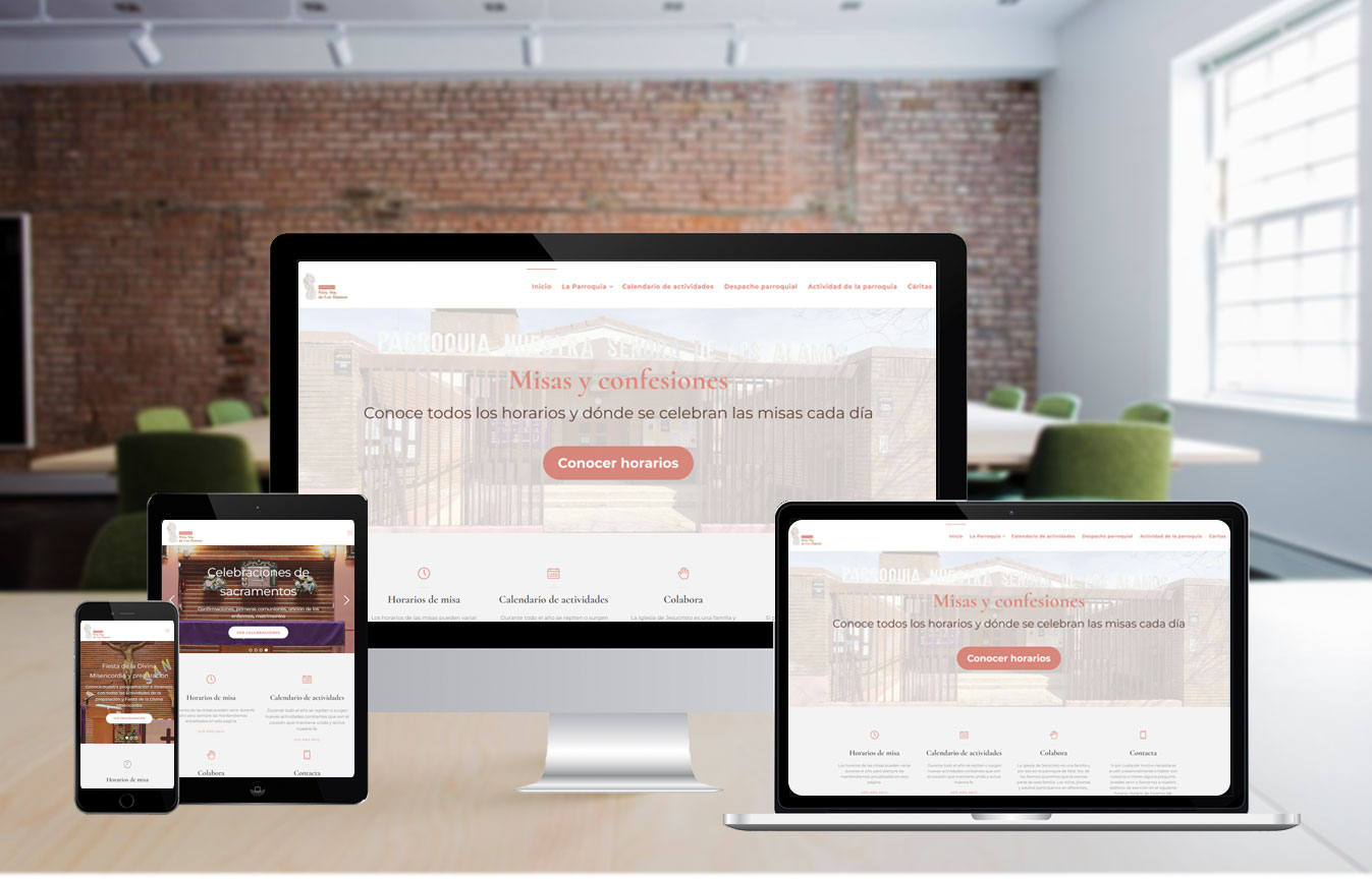 Diseño Web Página Profesional para Parroquia en Madrid