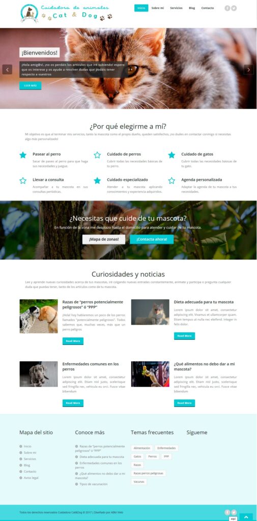 Diseño Web Profesional - Cuidadora mascotas Madrid
