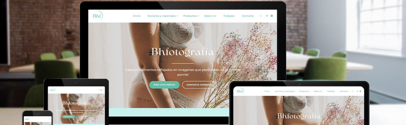 Diseño Web para página profesional de Fotógrafa en Murcia