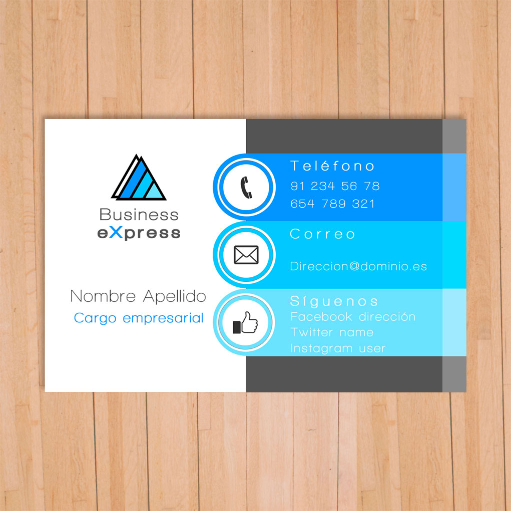 Diseño gráfico - Tarjeta de visita, ejemplo 1