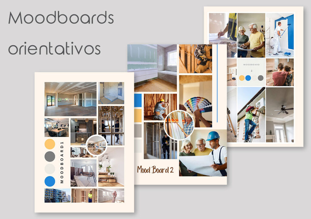 Portfolio procesos moodboards orientativos