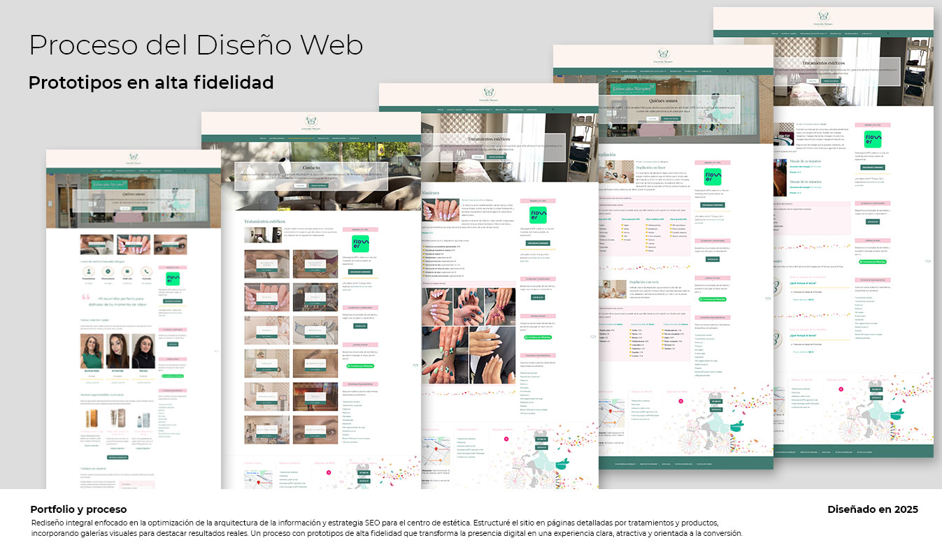 Resulto del proceso de prototipos en alta fidelidad - Arquitectura de la información y SEO