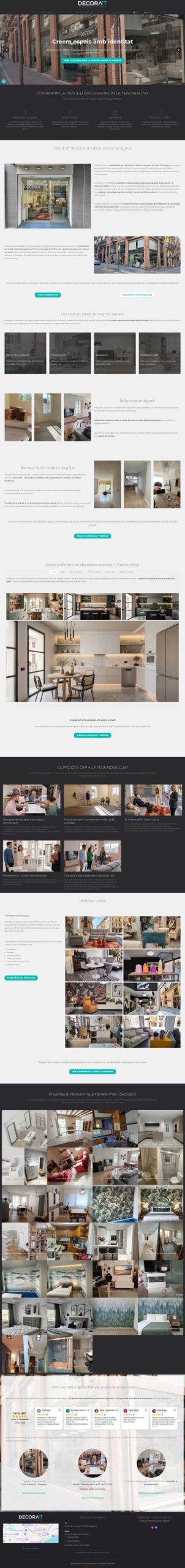 Diseño Web One Page - Estudio interiorismo, catalán