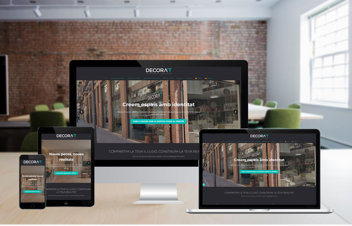 Diseño Web One Page para Estudio de interiorismo, decoración y reformas en Tarragona