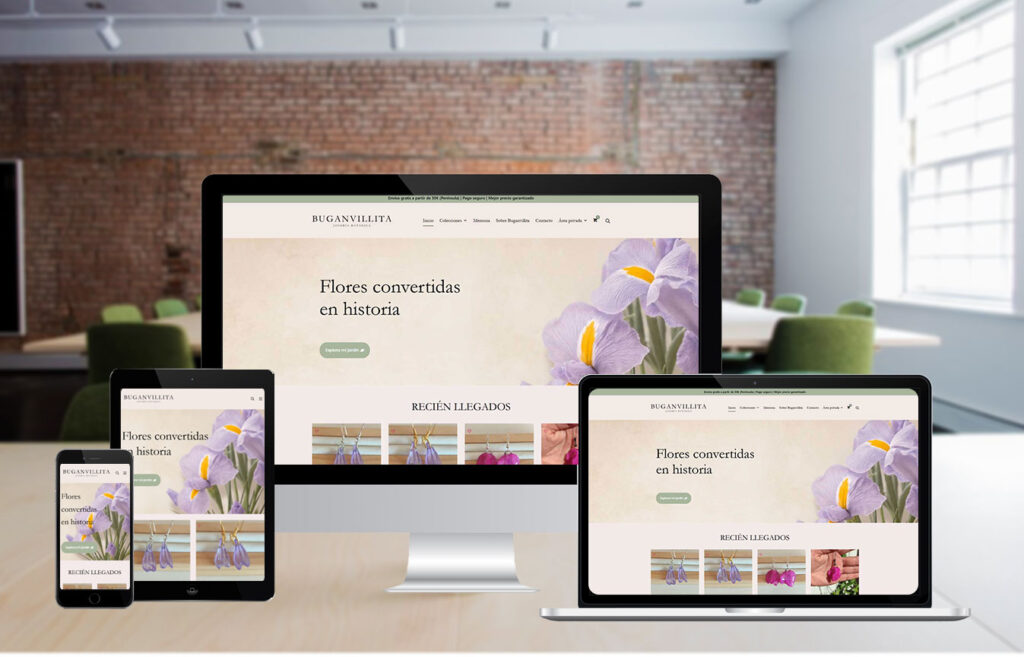 Rediseño Web - Tienda Online de Joyas botánicas artesanales en Barcelona