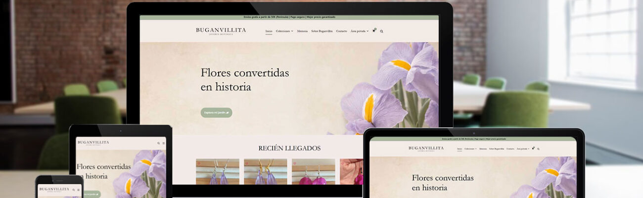 Rediseño de Tienda Online para Joyería botánica artesanal